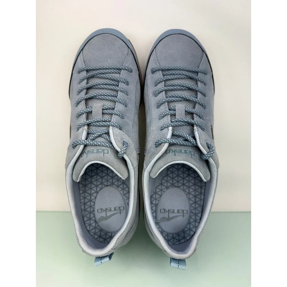 Dansko Paisley Sneakers Sz 40 Gray Blue Waterproof Suede Hiking Walking Goprcore - Picture 2 of 10